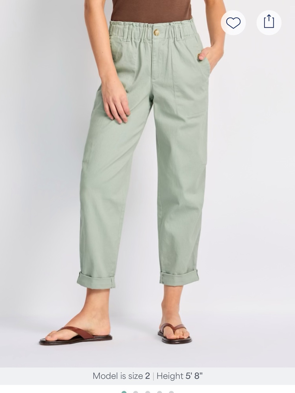 Democracy Mint Green Cropped Ankle Pants
